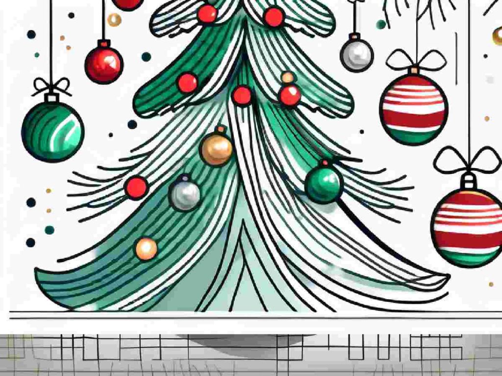Fluffed Christmas Tree with Abundant Decor