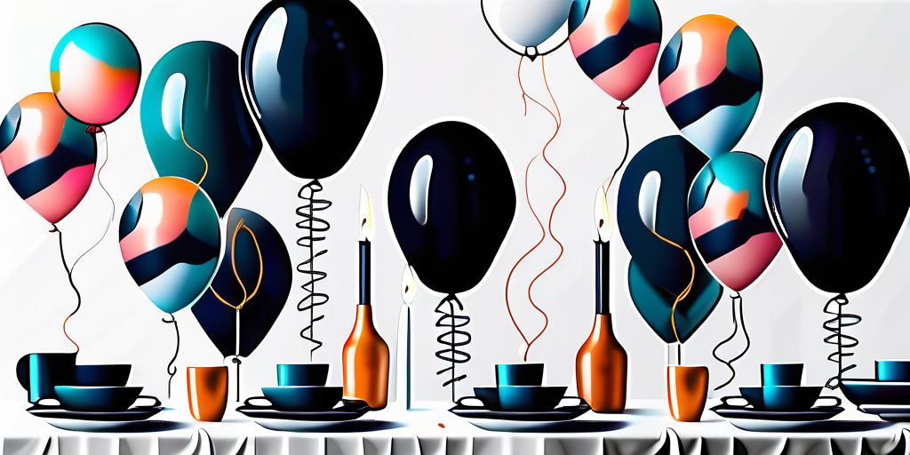 Elegant balloon table arrangement